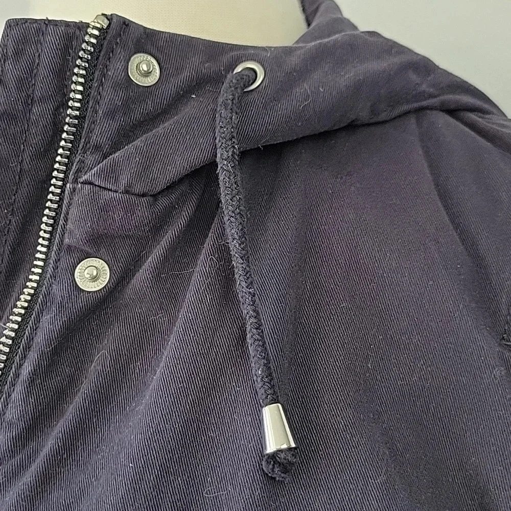 H&M Divided Hooded Anorak Utility Jacket Navy Size 4